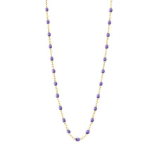 Gigi Clozeau - Collier mauve Classique Gigi, or jaune, 50 cm