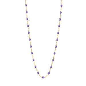 Gigi Clozeau - Collier mauve Classique Gigi, or jaune, 50 cm