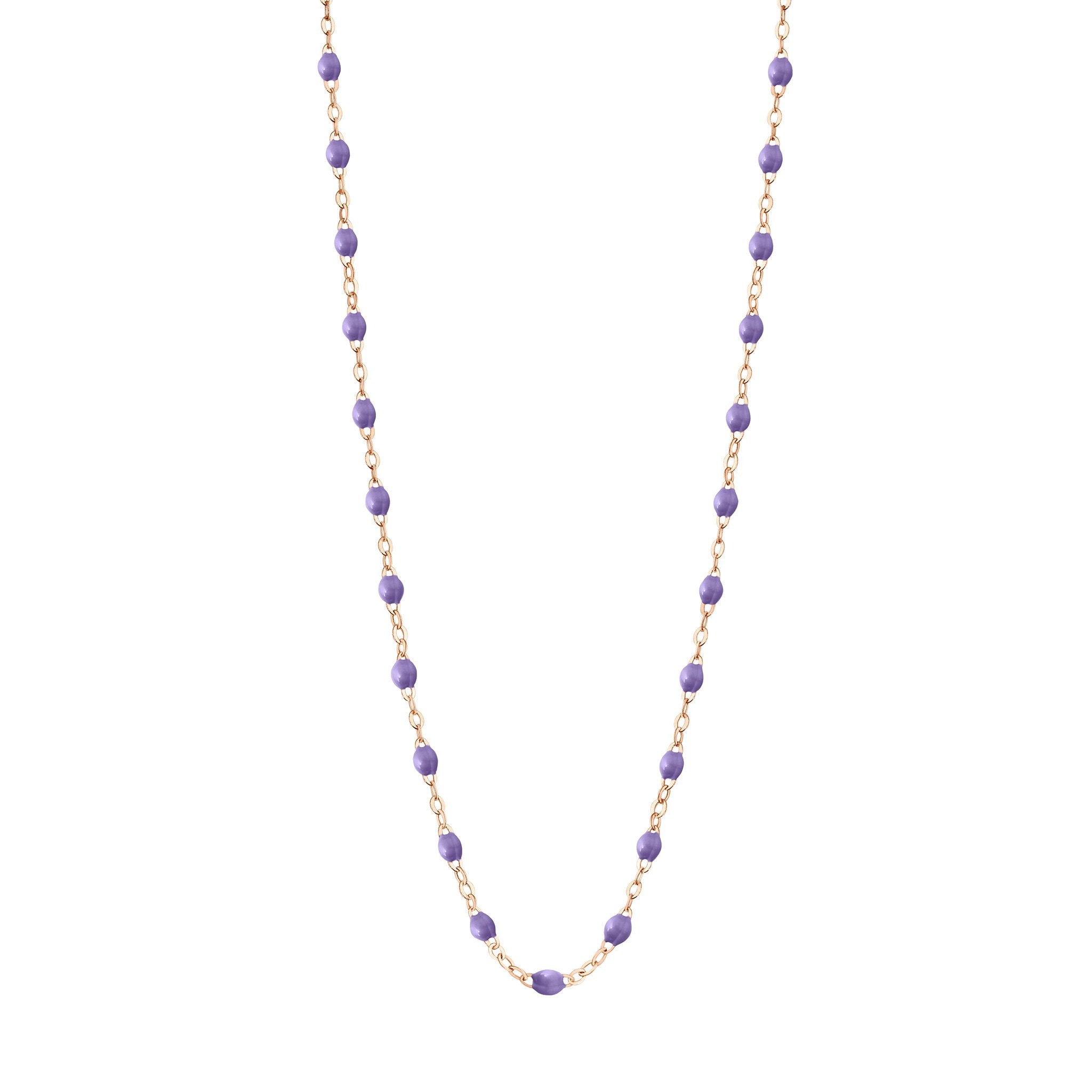 Gigi Clozeau - Collier mauve Classique Gigi, or rose, 50 cm