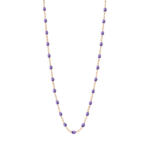 Gigi Clozeau - Collier mauve Classique Gigi, or rose, 50 cm