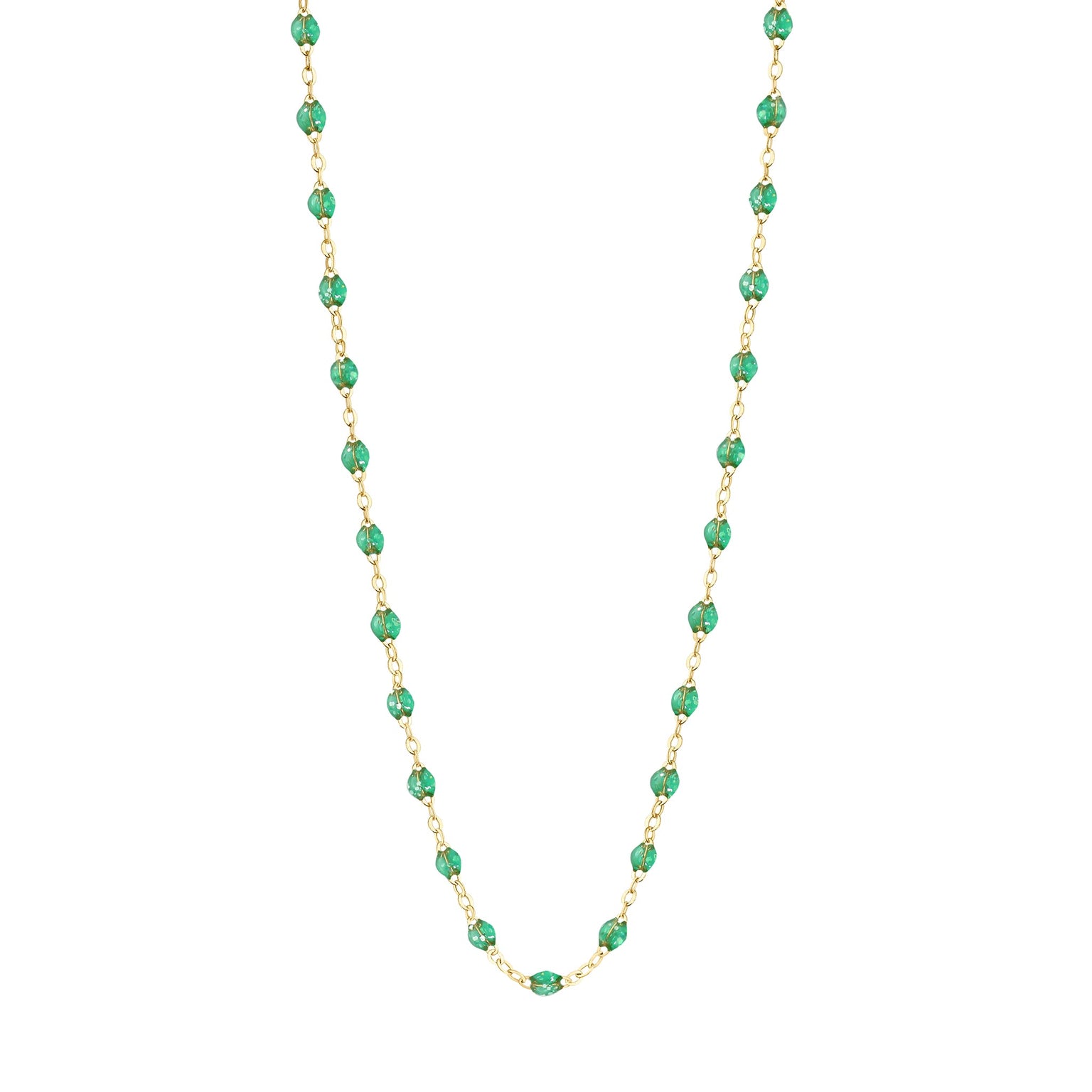 Gigi Clozeau - Collier menthe Classique Gigi, or jaune, 50 cm