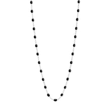 Gigi Clozeau - Collier noir Classique Gigi, or blanc, 45 cm
