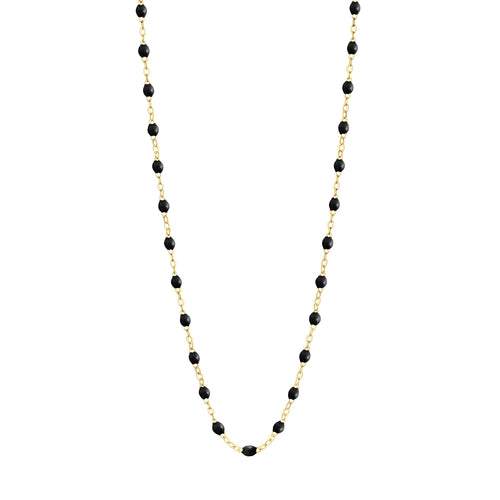 Gigi Clozeau - Collier noir Classique Gigi, or jaune, 45 cm