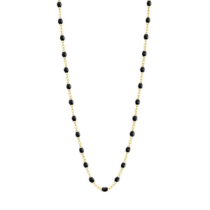 Gigi Clozeau - Collier noir Classique Gigi, or jaune, 45 cm