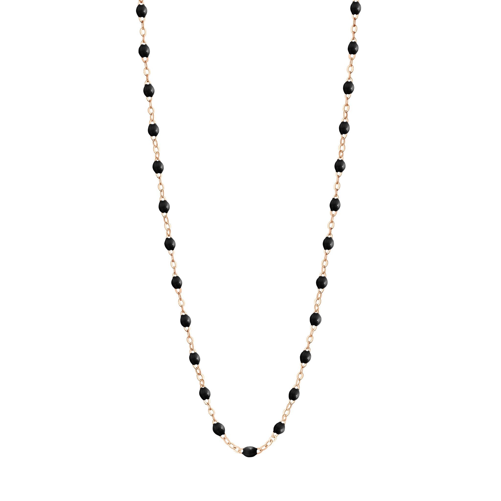 Gigi Clozeau - Collier noir Classique Gigi, or rose, 50 cm