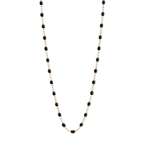 Gigi Clozeau - Collier noir Classique Gigi, or rose, 50 cm