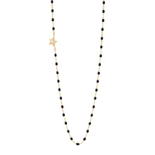 Gigi Clozeau - Collier noir Etoile, diamant, or jaune, 42 cm