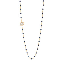 Gigi Clozeau - Collier nuit Etoile de David, diamants, or jaune, 42 cm