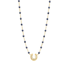 Gigi Clozeau - Collier nuit Fer à cheval, diamants, or jaune, 42 cm
