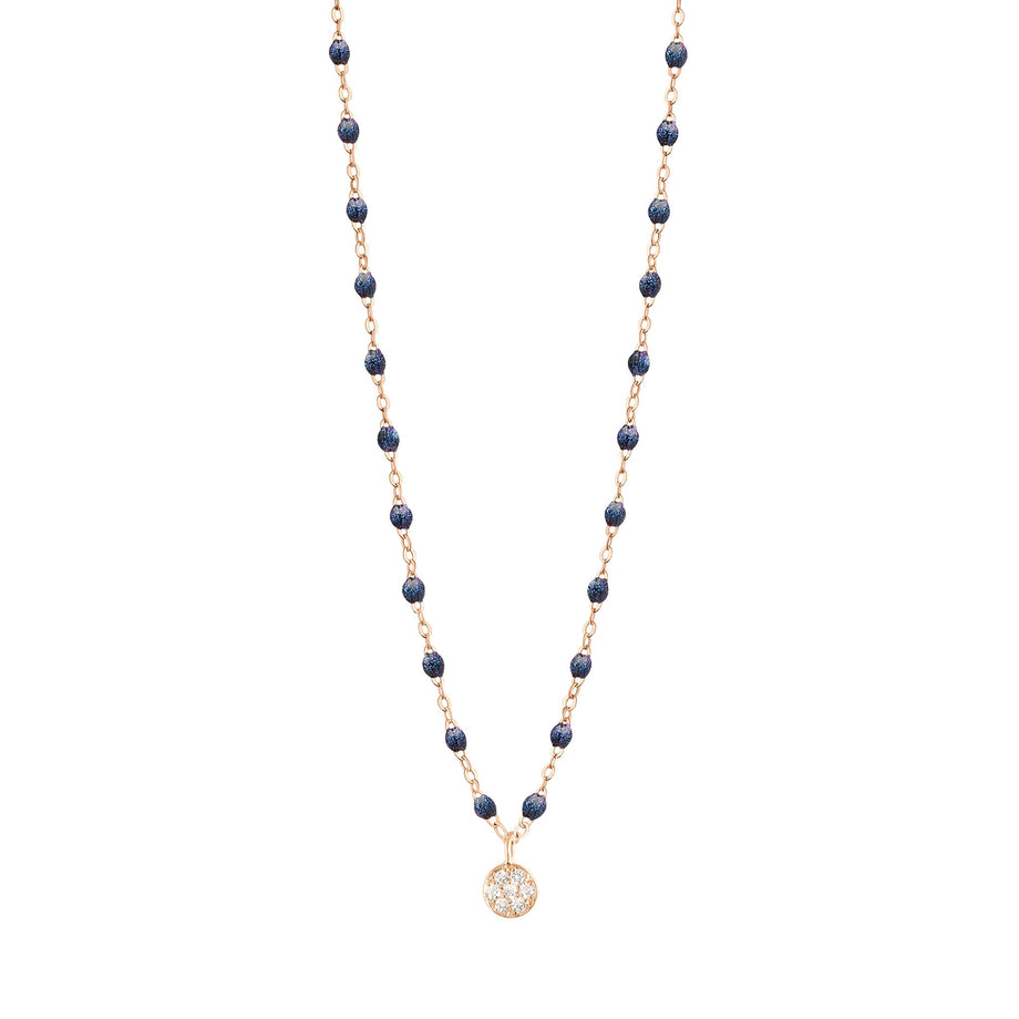 Gigi Clozeau - Collier nuit Puce diamants, or rose, 42 cm