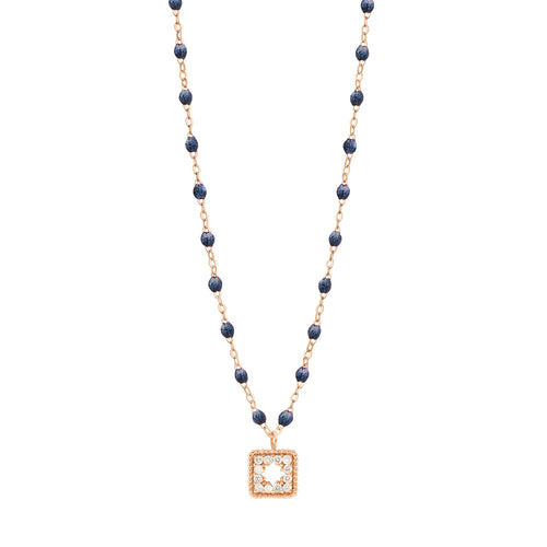 Gigi Clozeau - Collier nuit Trésor, diamants, or rose, 42 cm