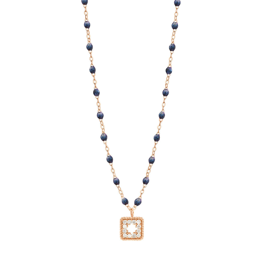 Gigi Clozeau - Collier nuit Trésor, diamants, or rose, 42 cm