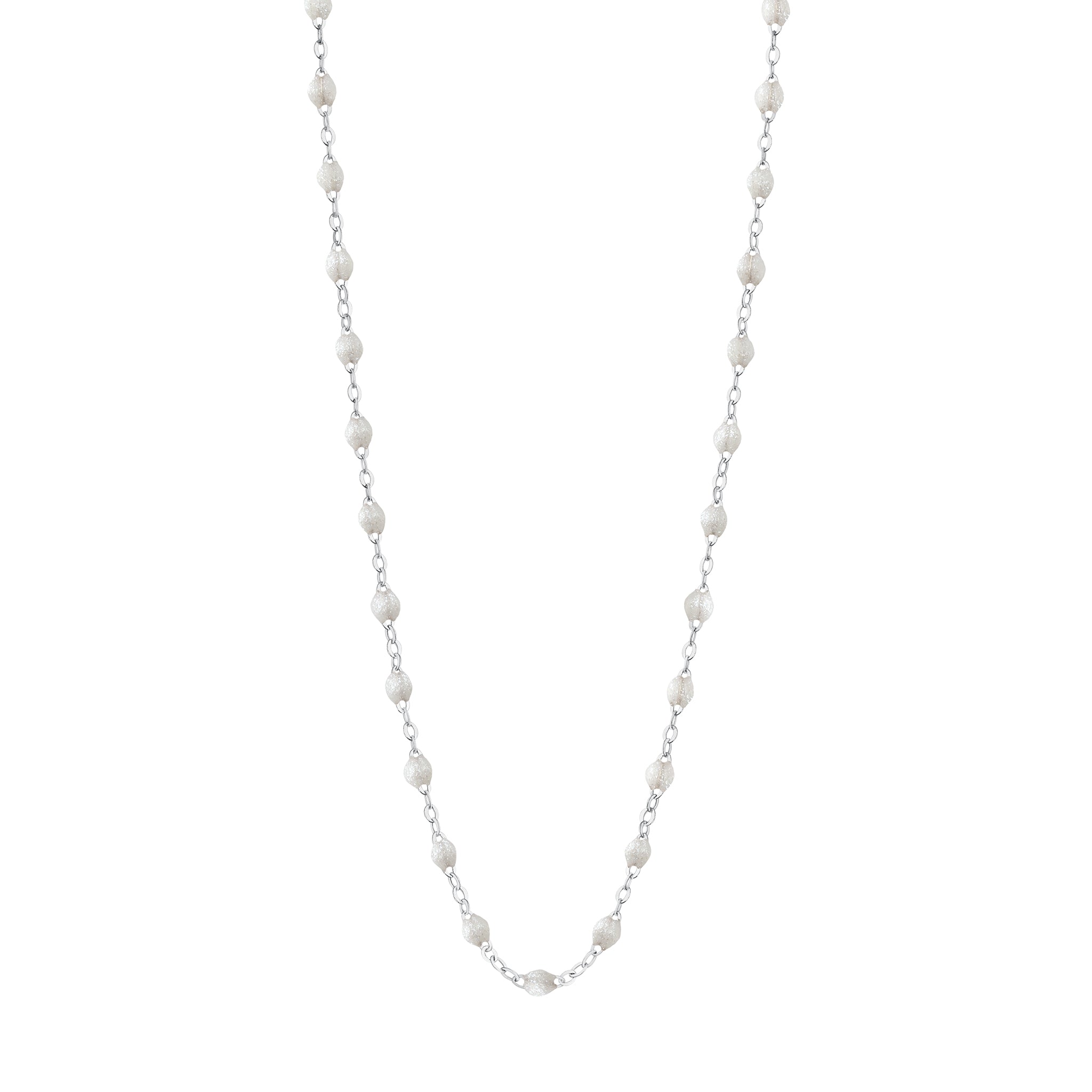 Gigi Clozeau - Collier opale Classique Gigi, or blanc, 42 cm