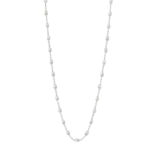 Gigi Clozeau - Collier opale Classique Gigi, or blanc, 42 cm