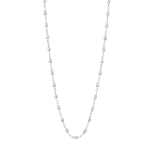 Gigi Clozeau - Collier opale Classique Gigi, or blanc, 42 cm