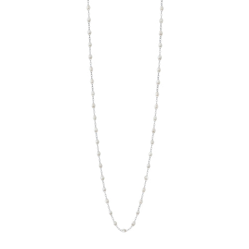 Gigi Clozeau - Collier opale Classique Gigi, or blanc, 60 cm