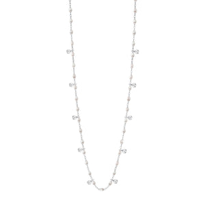 Gigi Clozeau - Collier opale Gigi Suprême, or blanc, 10 diamants, 60 cm