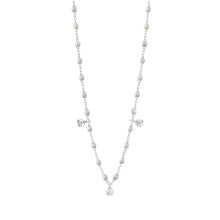 Gigi Clozeau - Collier opale Gigi Suprême, or blanc, 3 diamants, 45 cm