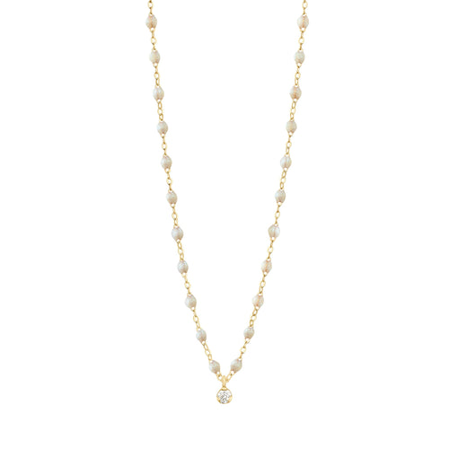 Gigi Clozeau - Collier opale Gigi Suprême, or jaune, 1 diamant, 42 cm