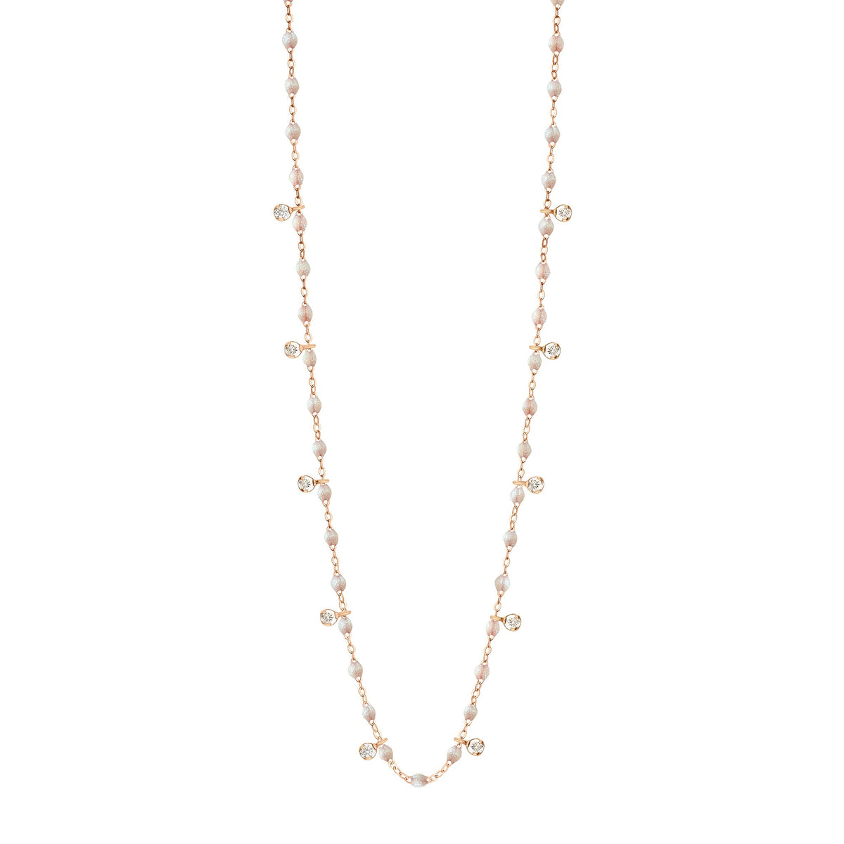 gigi clozeau Collier opale Gigi Suprême or rose 10 diamants 60 cm