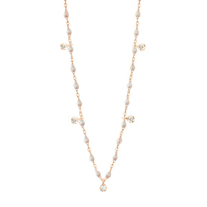 Gigi Clozeau - Collier opale Gigi Suprême, or rose, 5 diamants, 45 cm