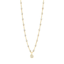 Gigi Clozeau - Collier opale Puce diamants, or jaune, 42 cm