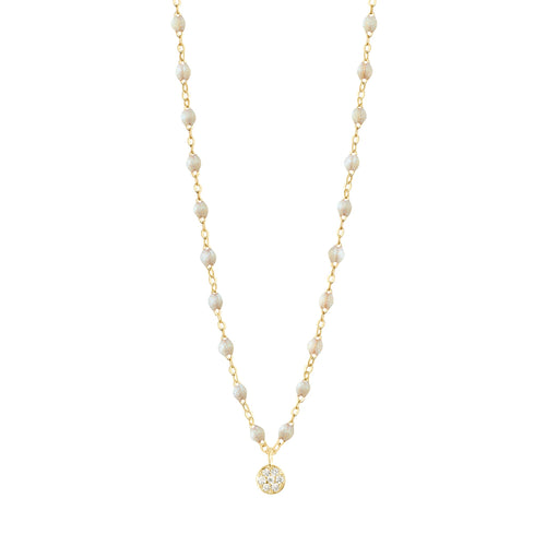 Gigi Clozeau - Collier opale Puce diamants, or jaune, 42 cm