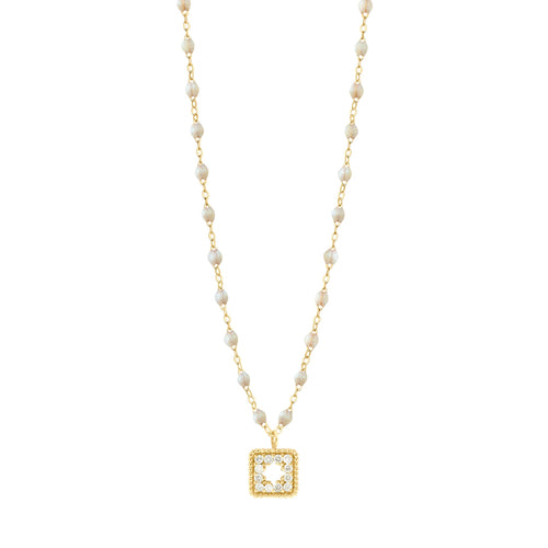 Gigi Clozeau - Collier opale Trésor, diamants, or jaune, 42 cm