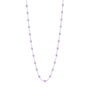 Gigi Clozeau - Collier parme Classique Gigi, or blanc, 45 cm