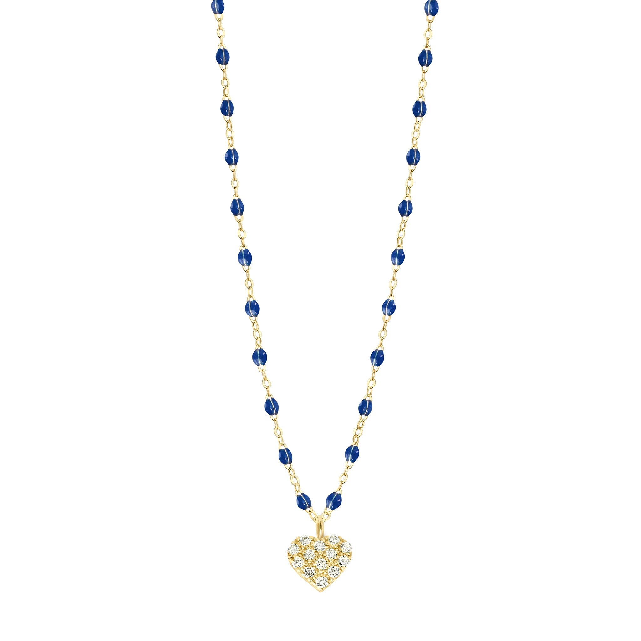Gigi Clozeau - Collier prusse In Love, diamants, or jaune, 42 cm