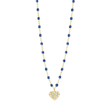 Gigi Clozeau - Collier prusse In Love, diamants, or jaune, 42 cm
