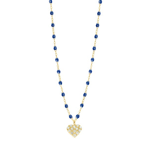 Gigi Clozeau - Collier prusse In Love, diamants, or jaune, 42 cm