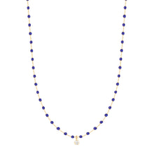 Gigi Clozeau - Collier prusse Mini Gigi, or jaune, 1 diamant, 40 cm