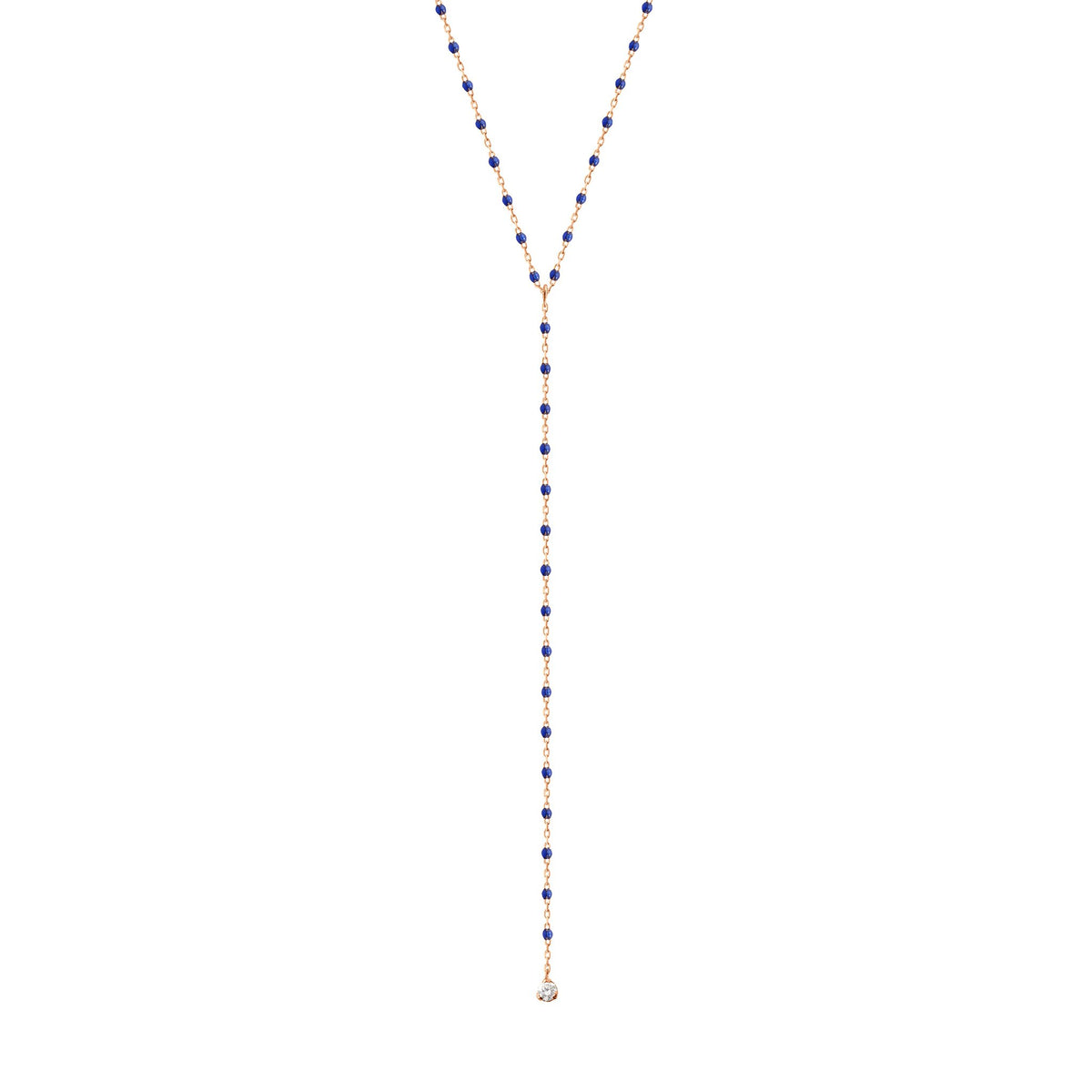 gigi clozeau Collier prusse Mini Gigi party Y or rose 1 diamant 50 cm
