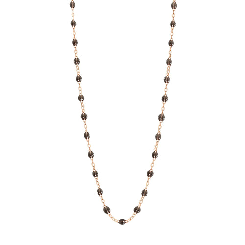 Gigi Clozeau - Collier quartz Classique Gigi, or rose, 42 cm