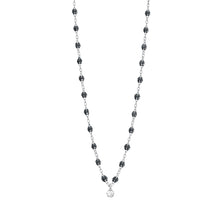 Gigi Clozeau - Collier quartz Gigi Suprême, or blanc, 1 diamant, 42 cm