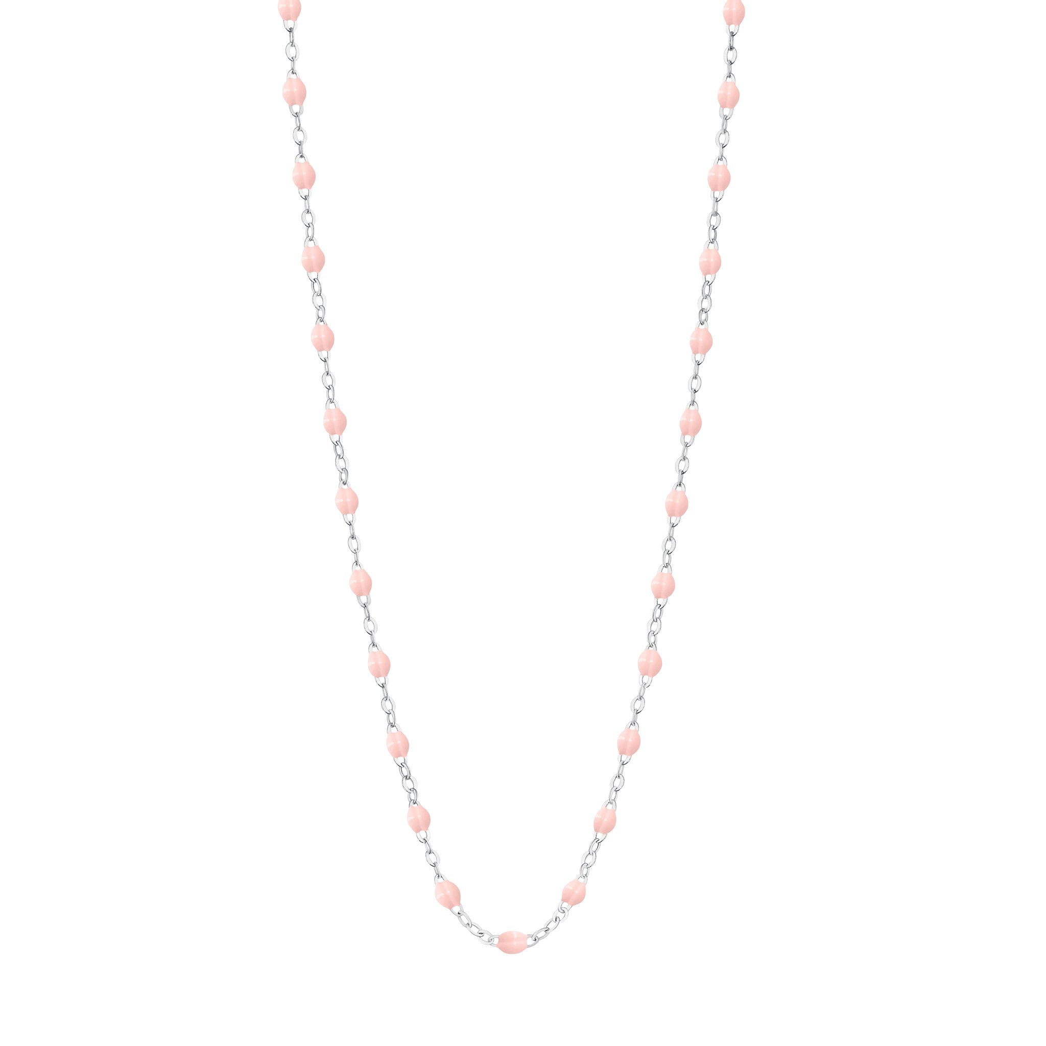 Gigi Clozeau - Collier rose bébé Classique Gigi, or blanc, 42 cm