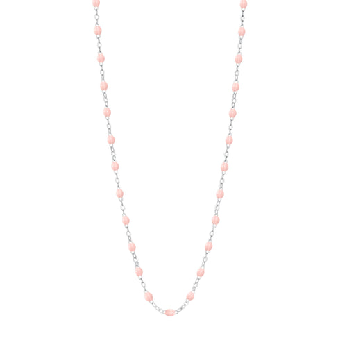 Gigi Clozeau - Collier rose bébé Classique Gigi, or blanc, 42 cm