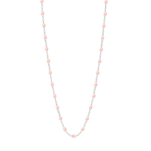 Gigi Clozeau - Collier rose bébé Classique Gigi, or blanc, 42 cm