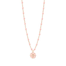 Gigi Clozeau - Collier rose bébé Fleur, diamant, or rose, 42 cm