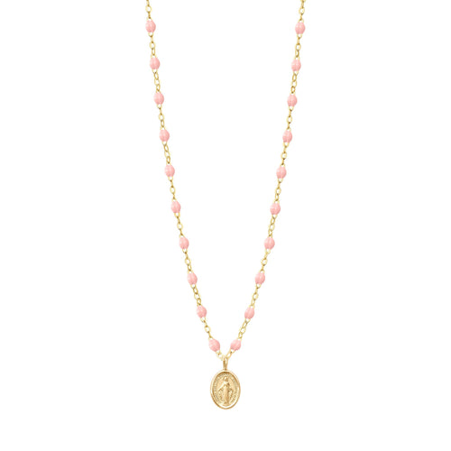Gigi Clozeau - Collier rose bébé Madone, or jaune, 42 cm