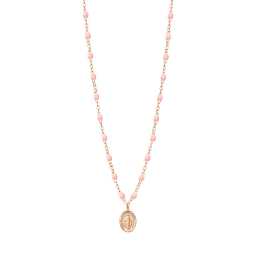 Gigi Clozeau - Collier rose bébé Madone, or rose, 42 cm