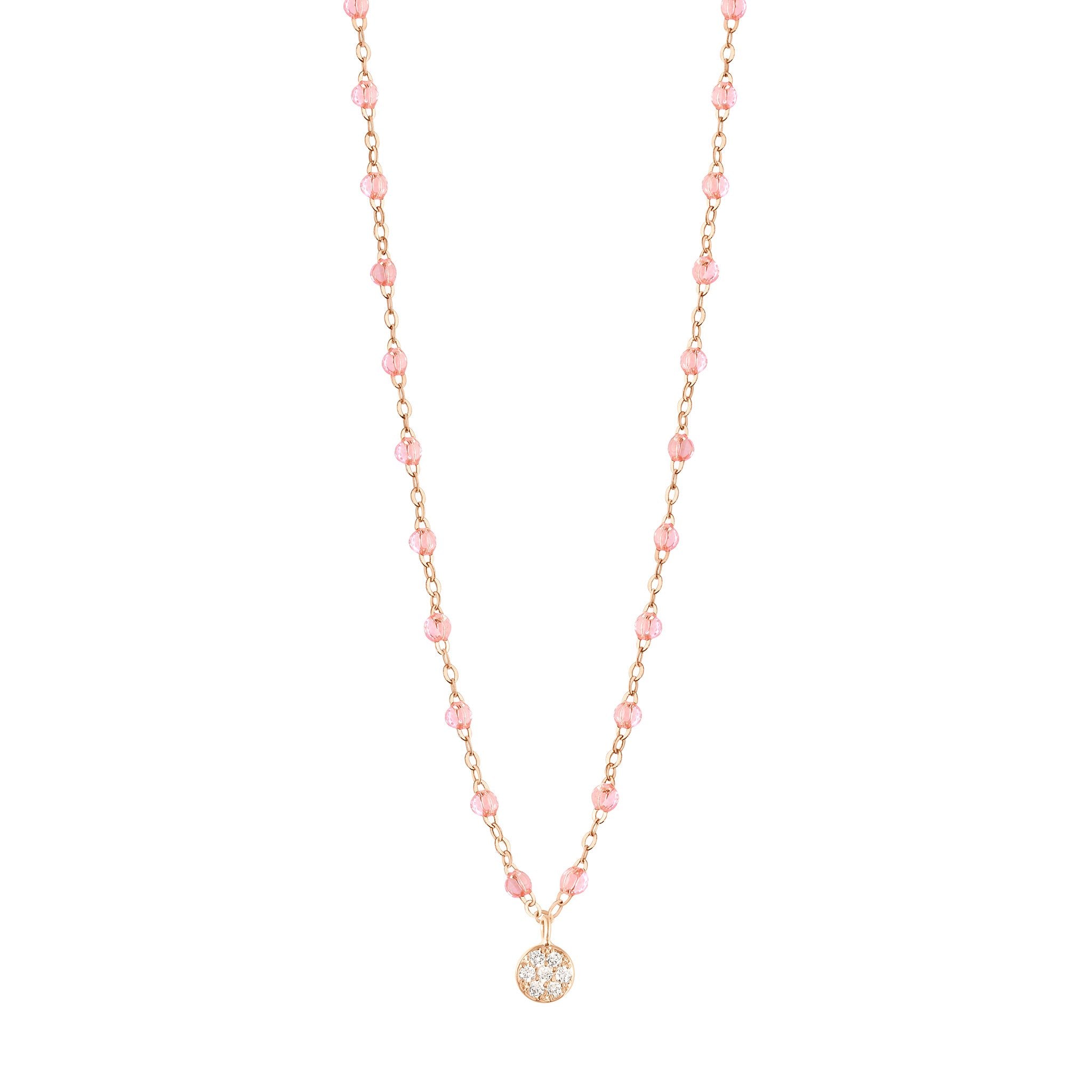 Gigi Clozeau - Collier rosée Puce diamants, or rose, 42 cm