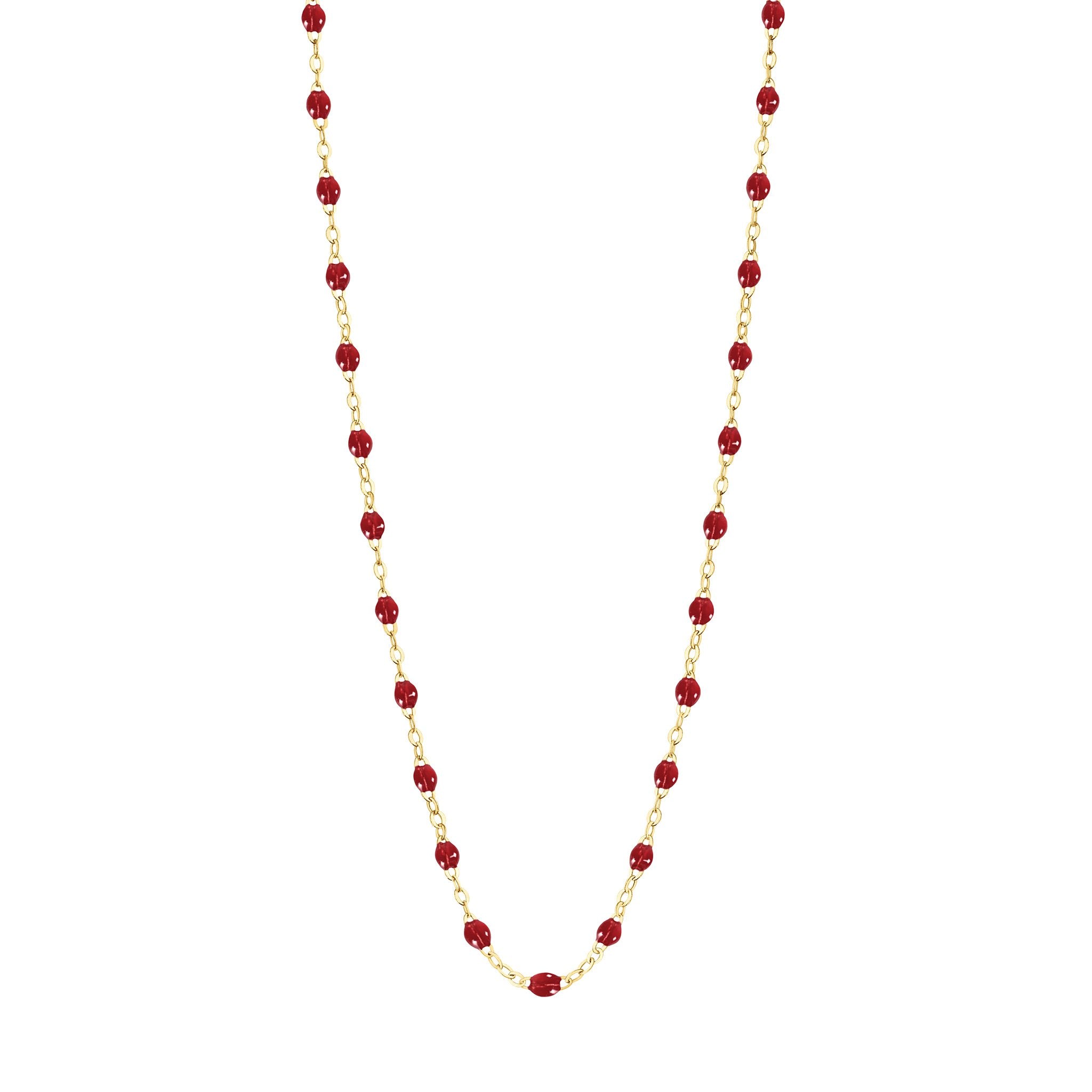 Gigi Clozeau - Collier rouge Classique Gigi, or jaune, 42 cm