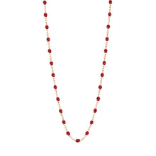 Gigi Clozeau - Collier rouge Classique Gigi, or rose, 42 cm