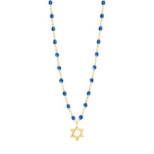 Gigi Clozeau - Collier saphir Etoile de David, or jaune, 42 cm