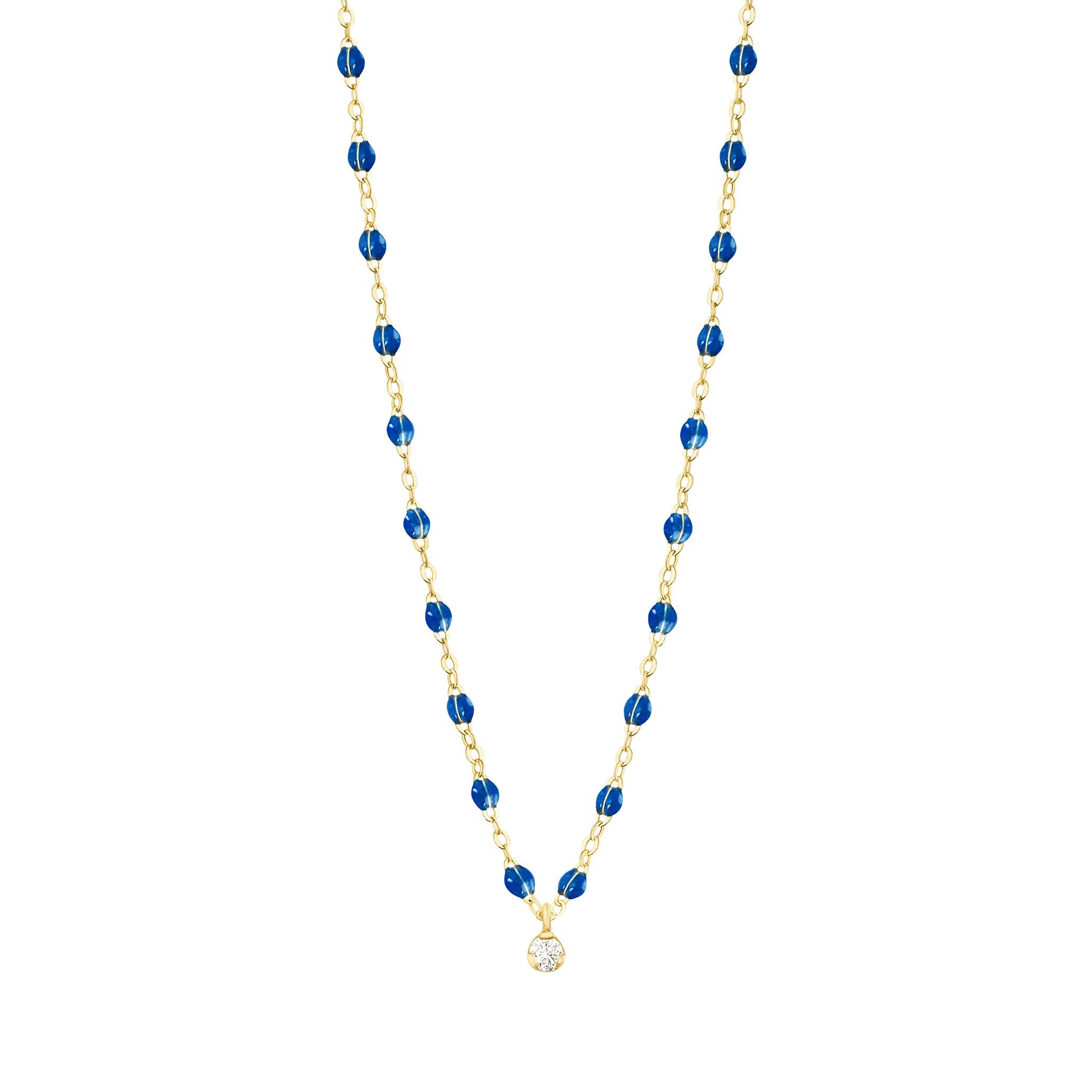Gigi Clozeau - Collier saphir Gigi Suprême, or jaune, 1 diamant, 42 cm