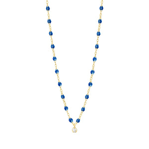 Gigi Clozeau - Collier saphir Gigi Suprême, or jaune, 1 diamant, 42 cm
