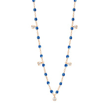 Gigi Clozeau - Collier saphir Gigi Suprême, or rose, 5 diamants, 45 cm