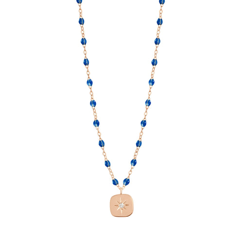 Gigi Clozeau - Collier saphir Miss Gigi diamant, or rose, 42 cm